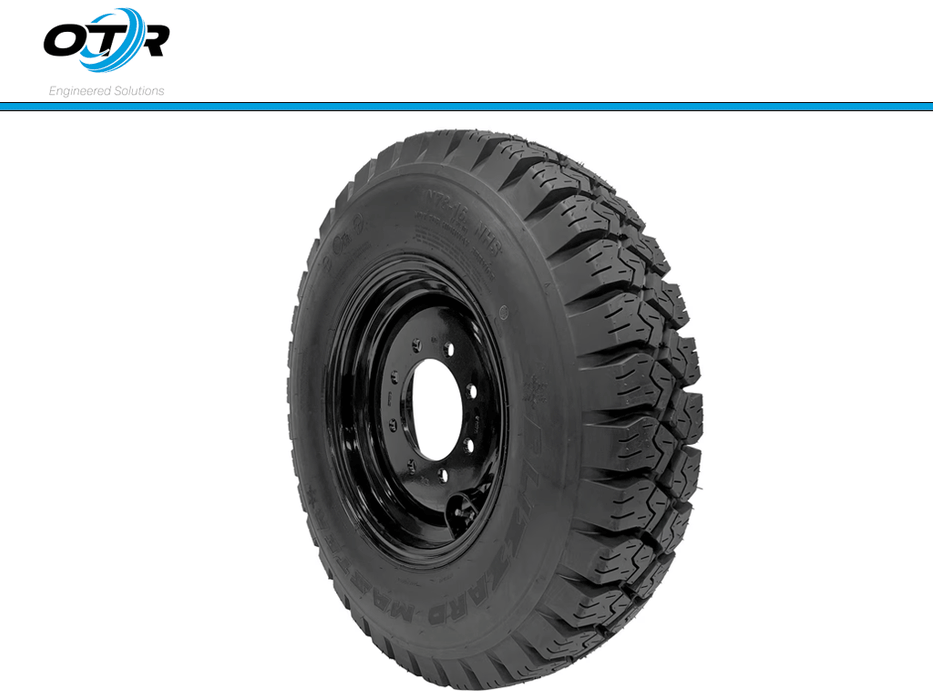 OTR Blizzard Master 7.50-16 snow tire with rim for skid steer loaders