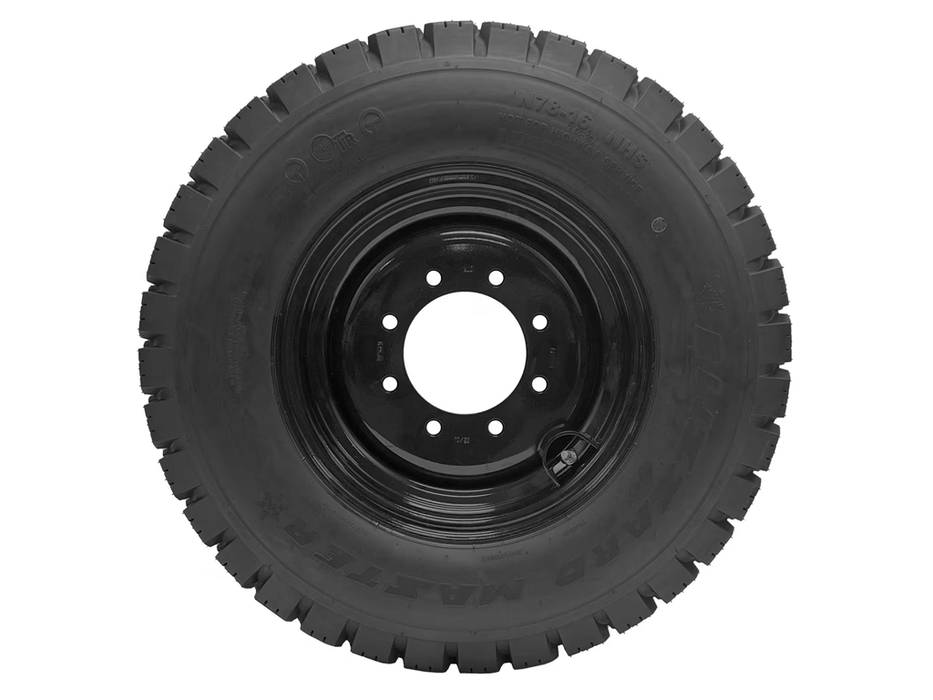 OTR Blizzard Master 7.50-16 snow tire with rim for skid steer loaders