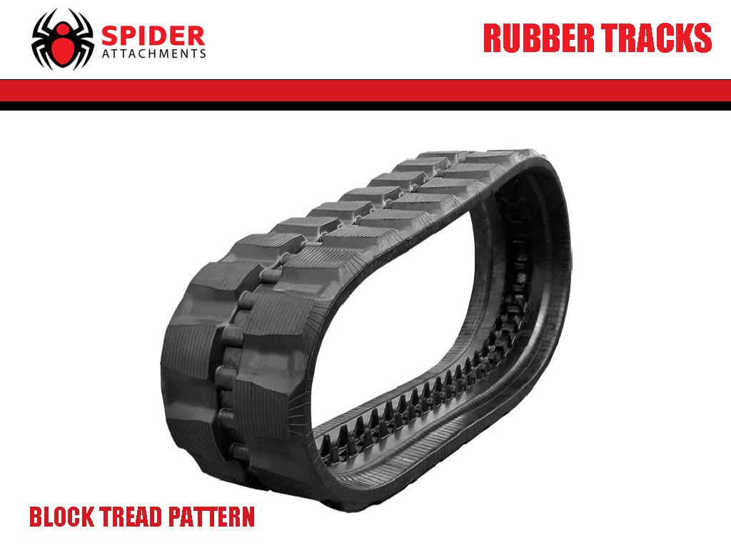 SPIDER 450x86x55 Block Tread Pattern Rubber Tracks — TractionSourceUSA.com