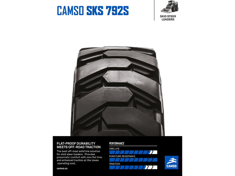 CAMSO SKS 792S Solid Rubber Tire for skid steers