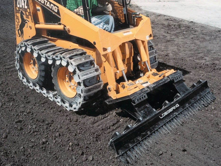 11.1F10S44 LOEGERING F Series trail blazer steel over the tire tracks for skid steers