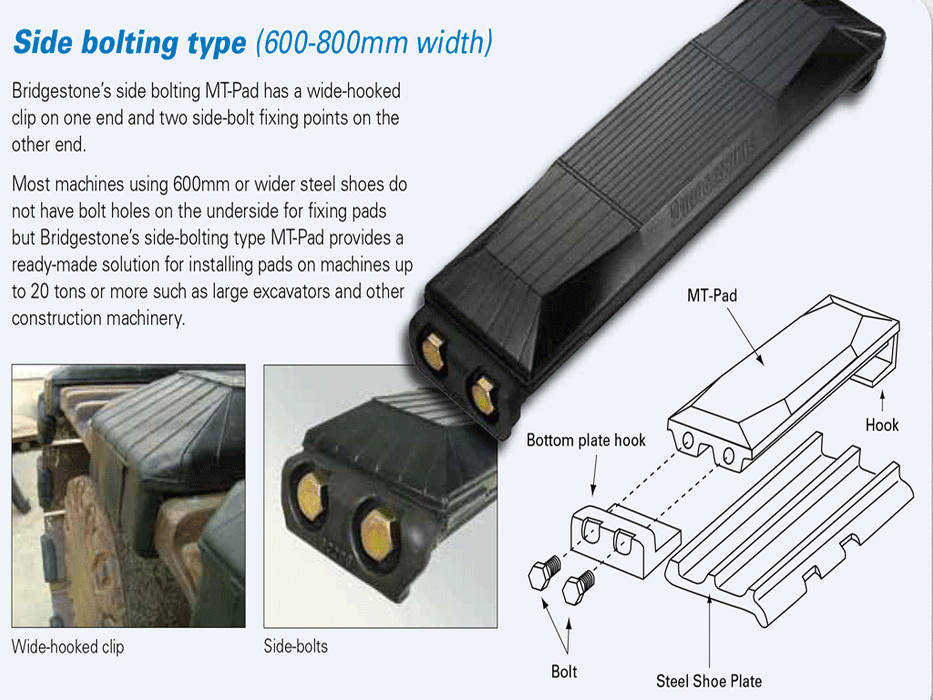 BRIDGESTONE MT Bolt On Rubber Pads