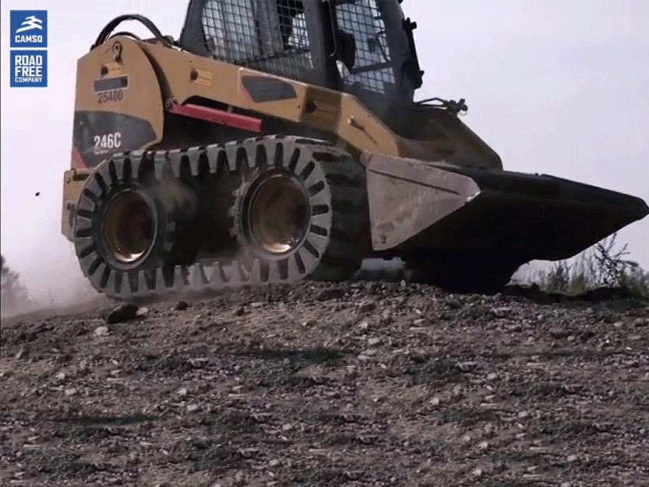 CAMSO over the tire rubber tracks for skid steers