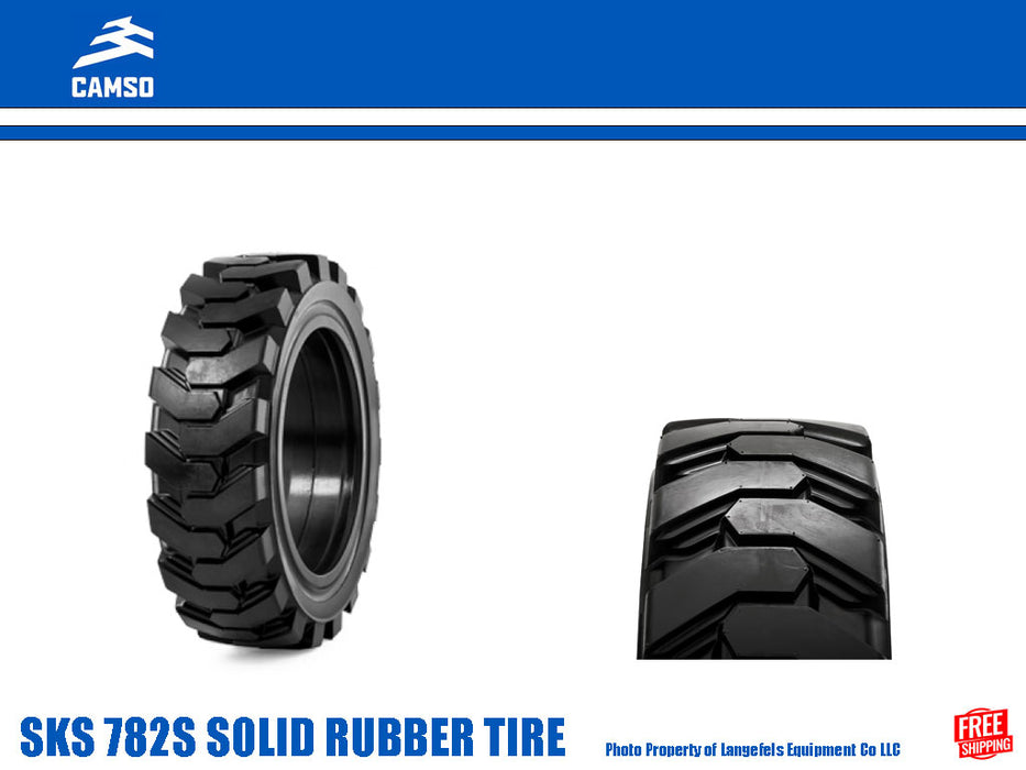 CAMSO SKS 782S Solid rubber tire and rim assembly for skid steer loader