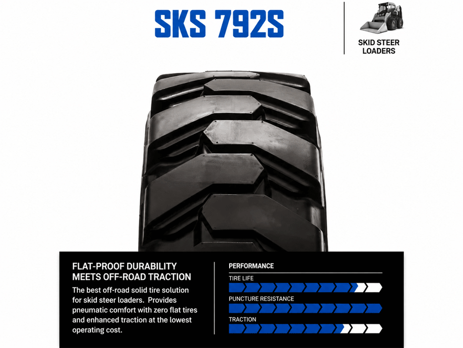 CAMSO SKS 792S Solid Rubber Tire for skid steers