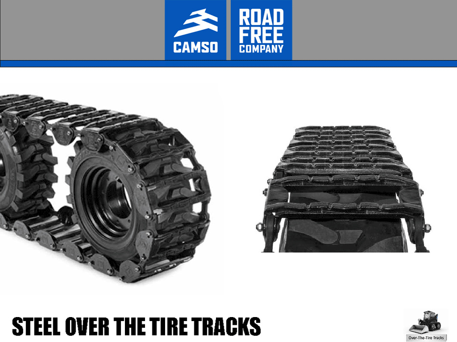 CAMSO over the tire steel track for skid steer loaders