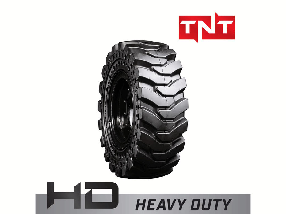 TNT HD 33X12-20 (12-16.5) Mounted Solid Tire and Rim Assemblies with larger hub