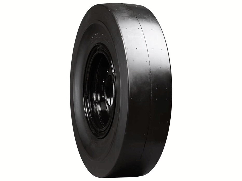 TNT NON-DIRECTIONAL 33X12-20 (12-16.5) Mounted Solid Tire and Rim Assemblies with larger hub