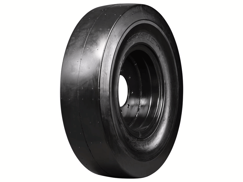 TNT NON-DIRECTIONAL 33X12-20 (12-16.5) Mounted Solid Tire and Rim Assemblies with larger hub