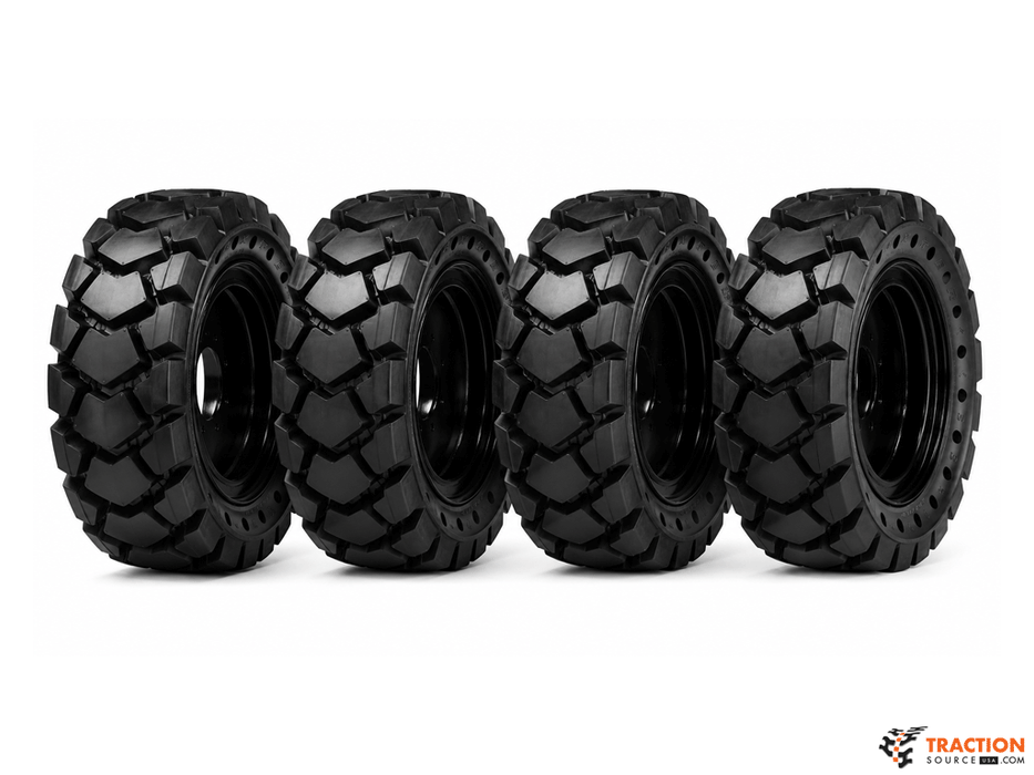 TNT 33x12-18 (12-16.5) Mounted Solid Tire and Rim Assemblies Larger Hub