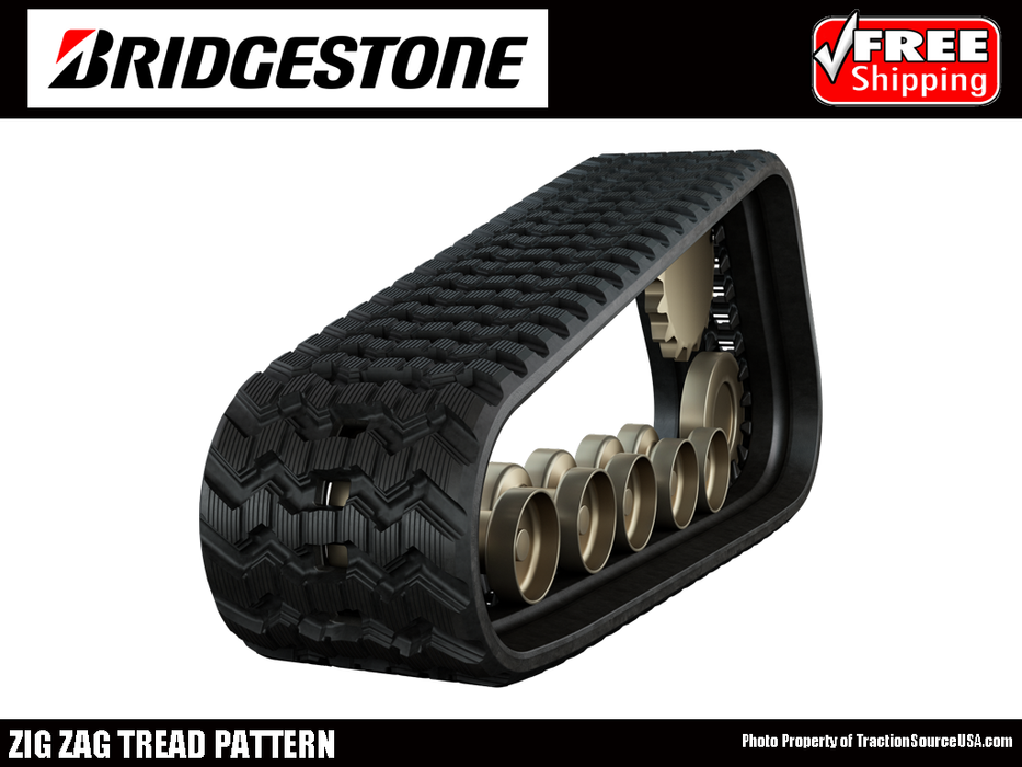 BRIDGESTONE rubber tracks 450x4952x86ZF Zig Zag Pattern