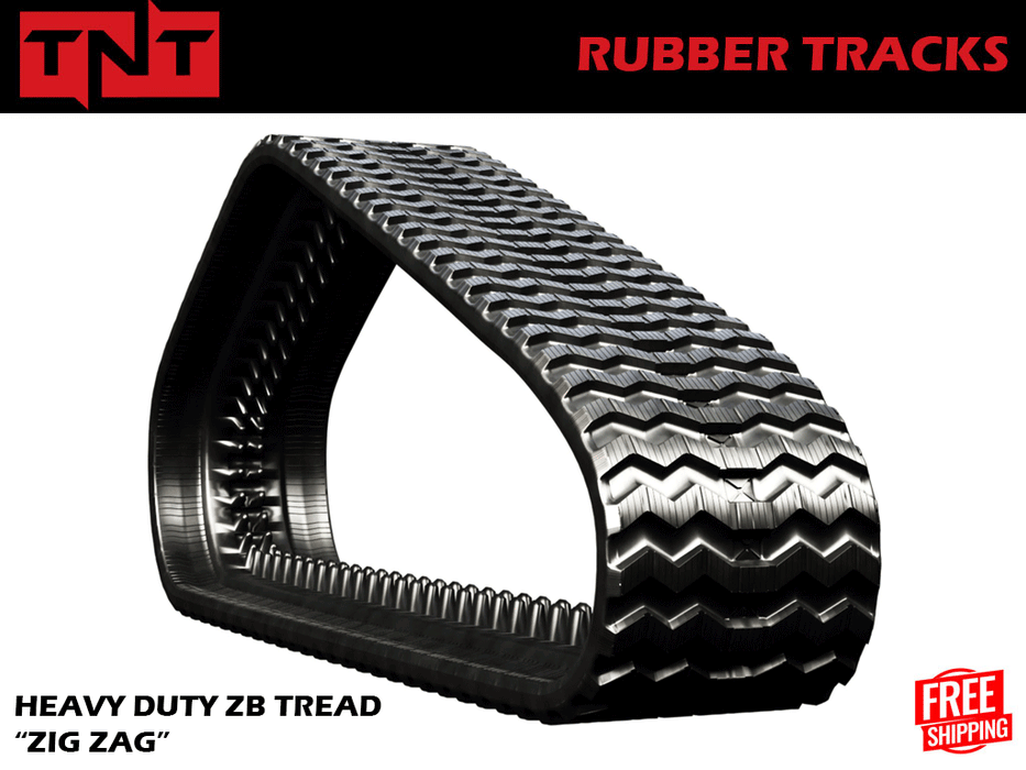 TNT 450x100x48 Heavy Duty ZB Pattern Rubber Tracks