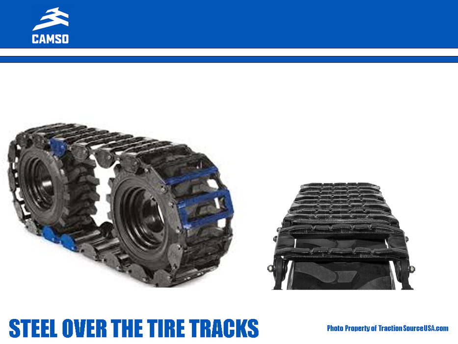 CAMSO over the tire steel track for skid steer loaders